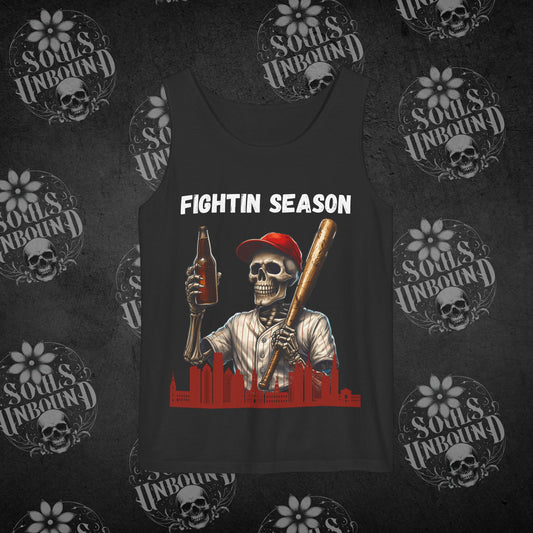 Fightin Season - Black Front Design Tank Top