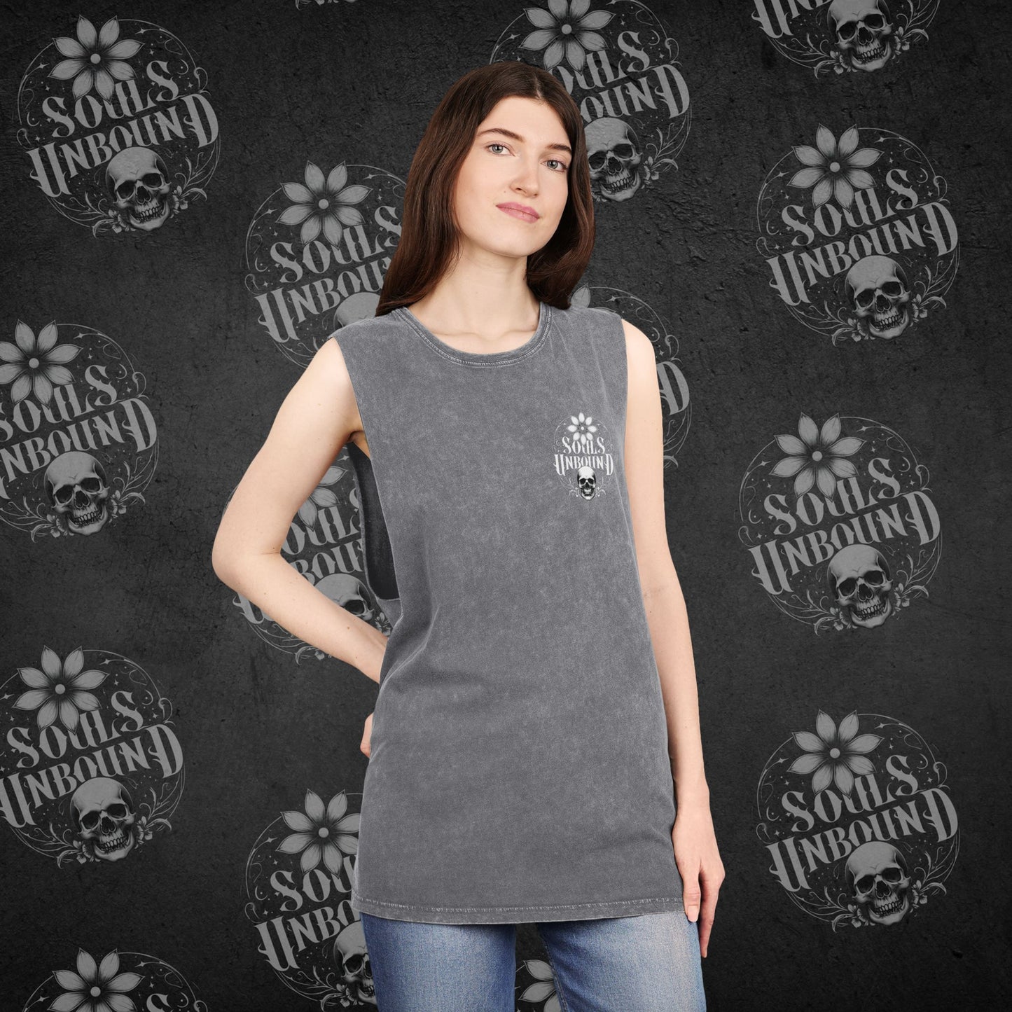 Grab A Marshmallow - Stonewash Tank Top