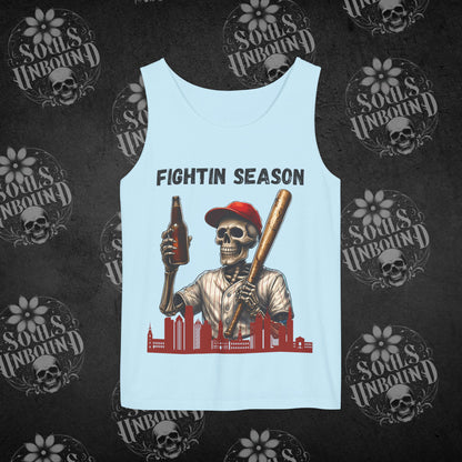 Fightin Season - Blue Front Design Tank Top