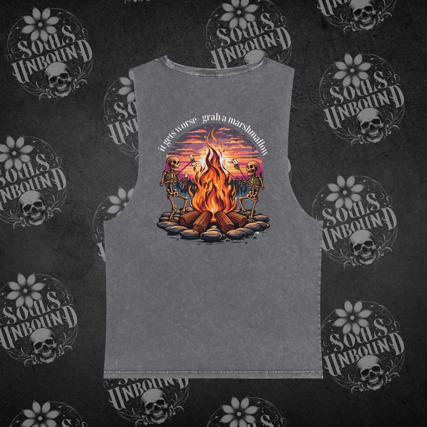 Grab A Marshmallow - Stonewash Tank Top